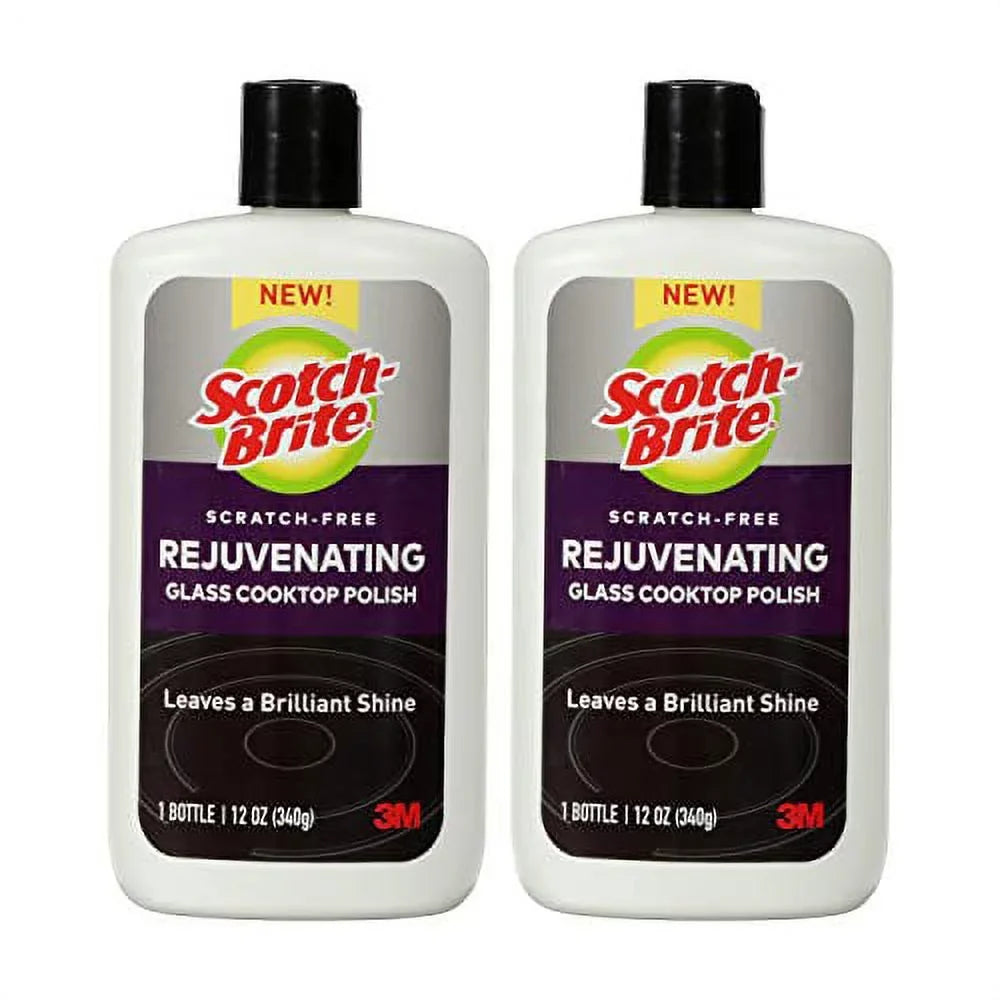 Glass Scotch-Brite Scratch-Free, Cooktop 2 Pack of Polish, 12 Rejuvenator Ounce