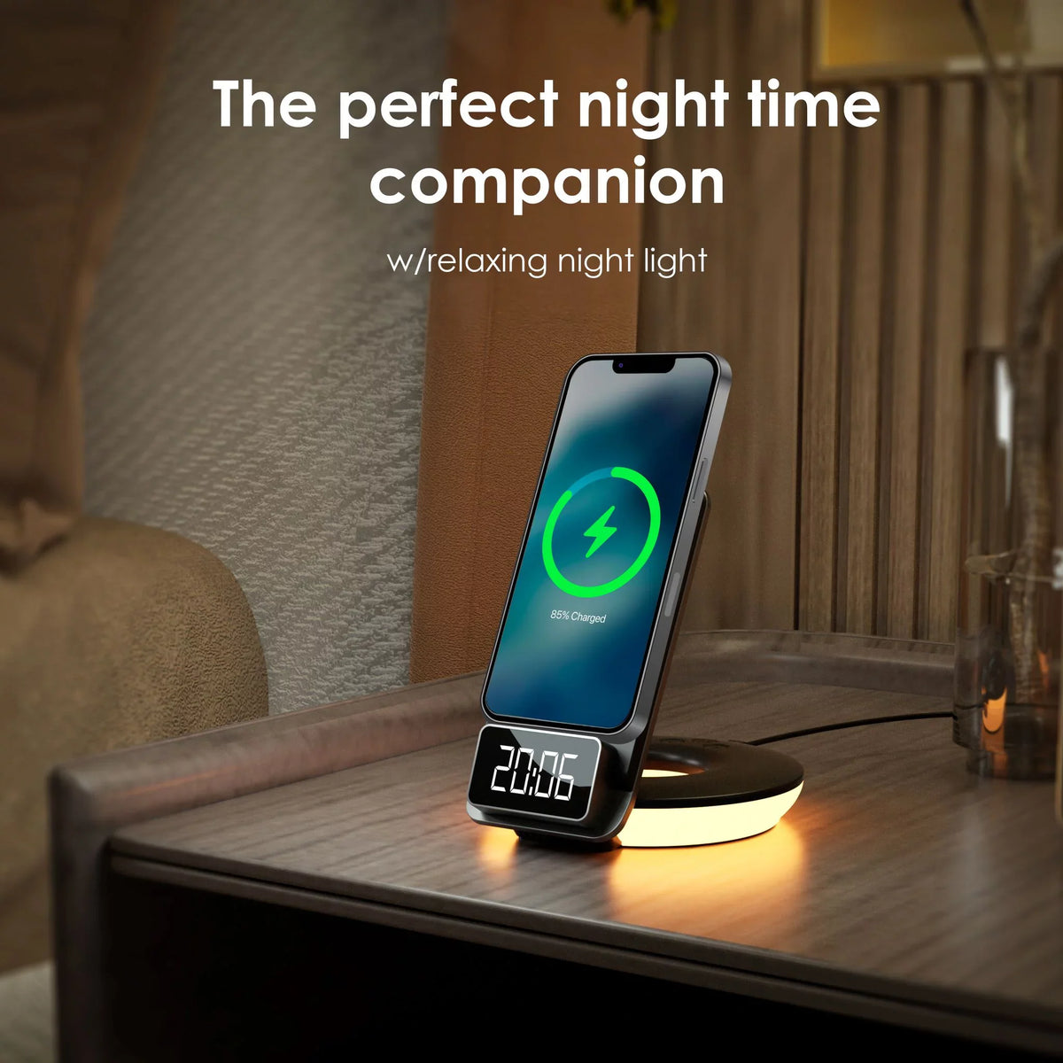Wireless 3-in-1 Black - Touch Station, Lamps Charging RS7 Rexing Table-Desk Control,