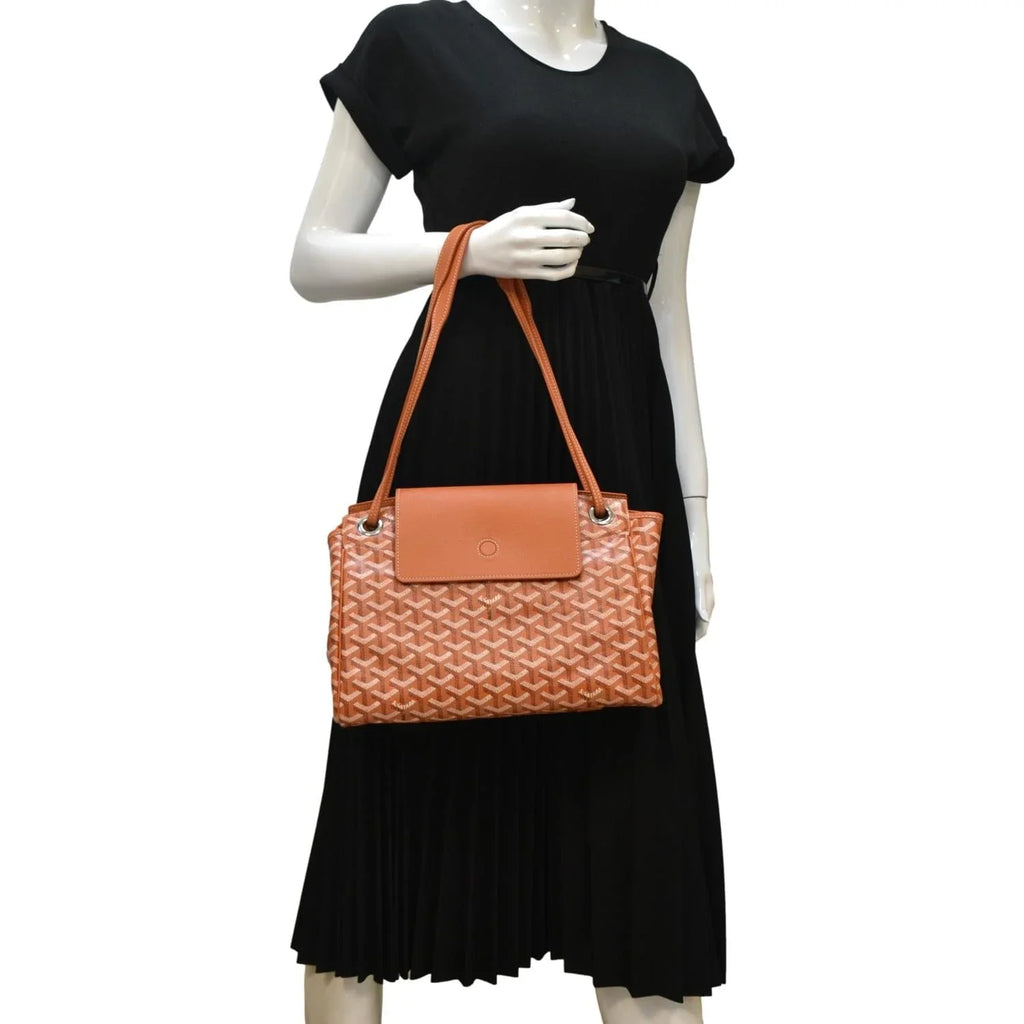 Bag GOYARD Canvas Rouette Orange Shoulder Soft Pre-owned