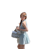Dress [In Oni Deeeefuu Pei Sleeveless Dress Man Stock]] Tie Short S Pei Mambo Han Waisted Mint Halter Women Neck Dresses Commuter