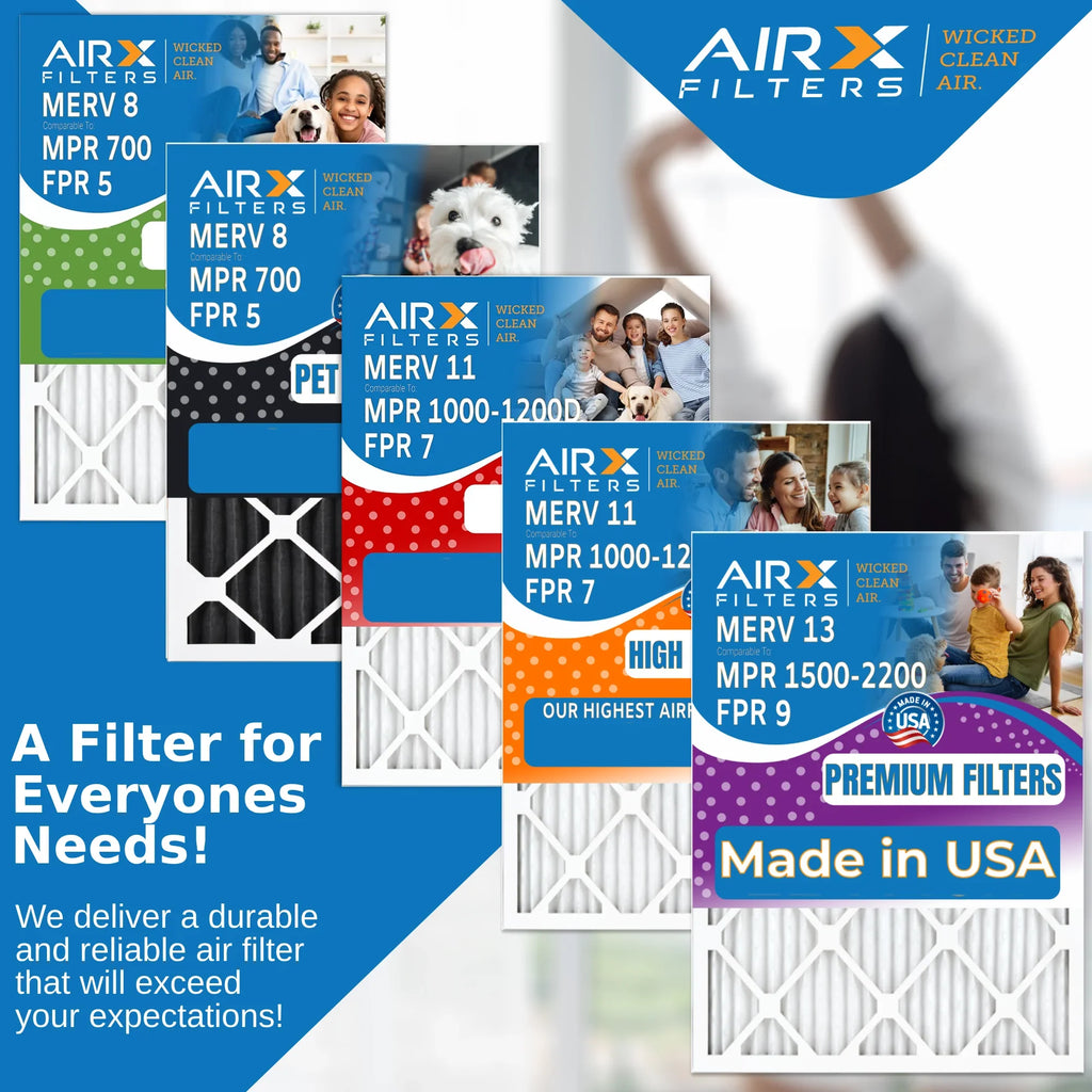 CLEAN Conditioner & Filter 1000, 11 FILTERS USA by 12x24x2 7 6 MPR AIR. HVAC Furnace Filter Comparable Electrostatic WICKED AIRX Air Premium to Pack 1200 MPR 12x24x2 Made MERV Air Pleated FPR Filters