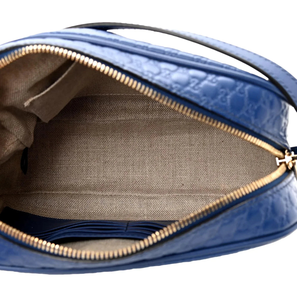 Bree Bag Gucci Microguccissima Crossbody Leather Caspian Blue