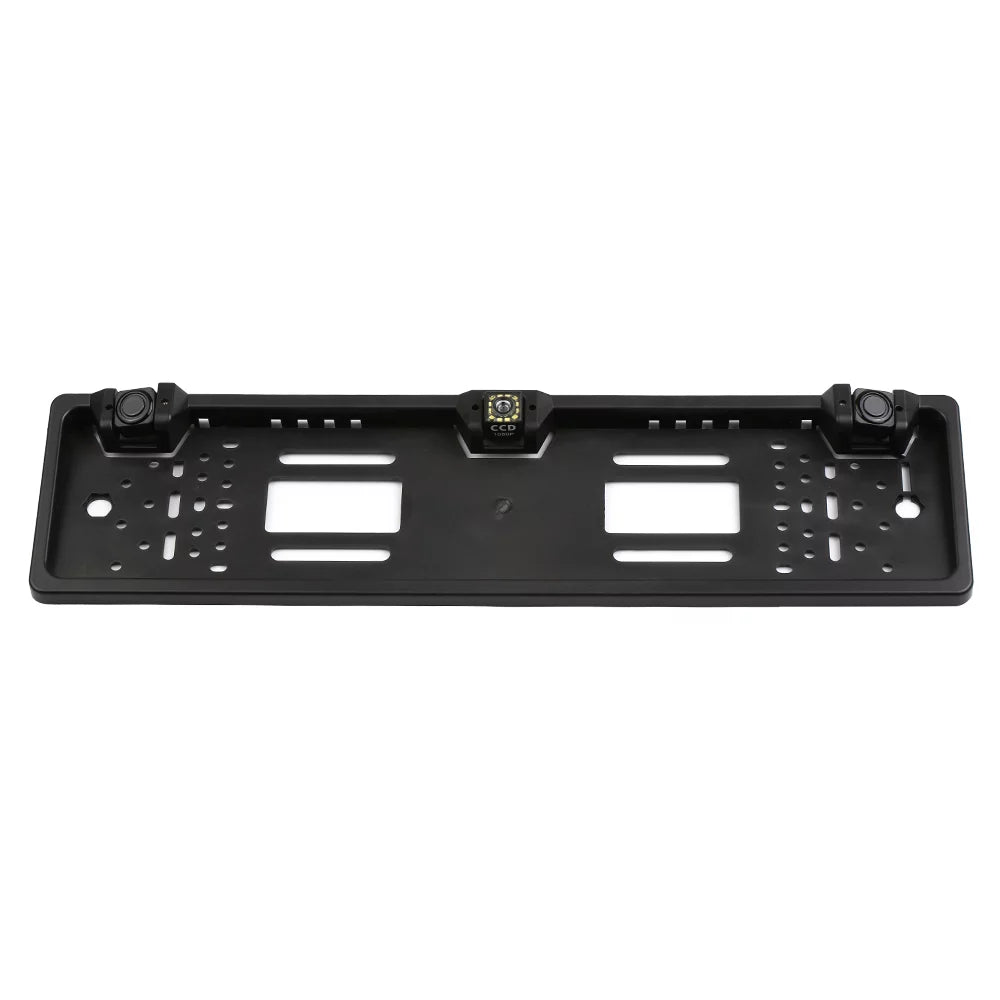 Rear Sensor 12 Plate LED European Dcenta Parking Reversing System License Camera with Frame Camera Backup View