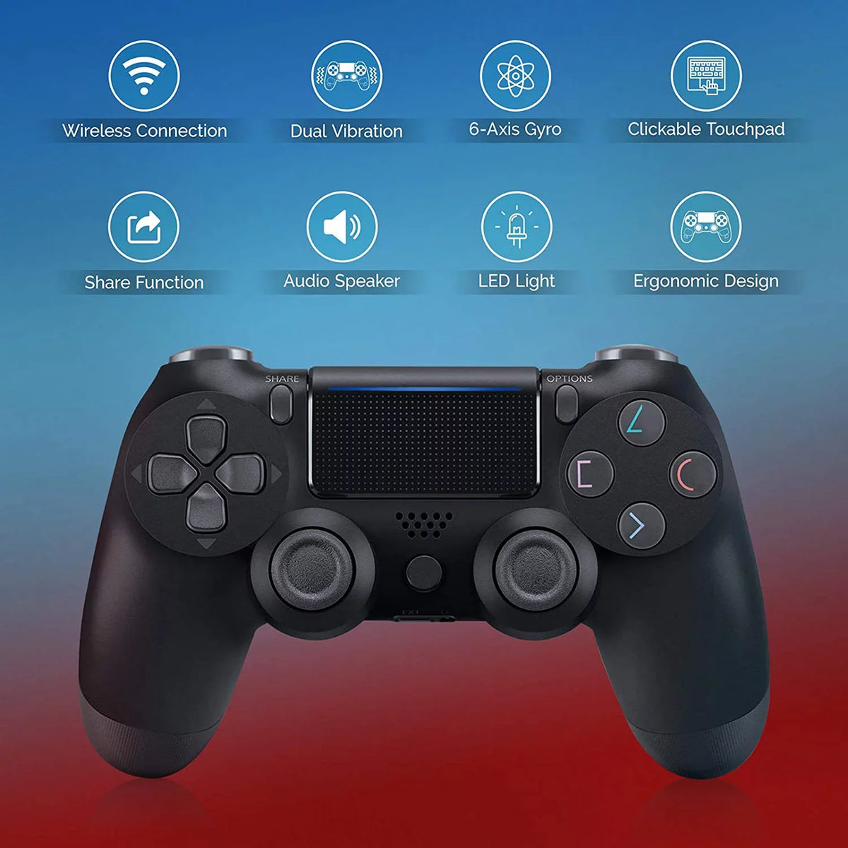 Wireless Slim BlueTooth Samsung Plus Battery/Built-In 1,000 PRO Speaker/Gyro/Remote GamePad (Black) Galaxy Controller Compatible S21 with