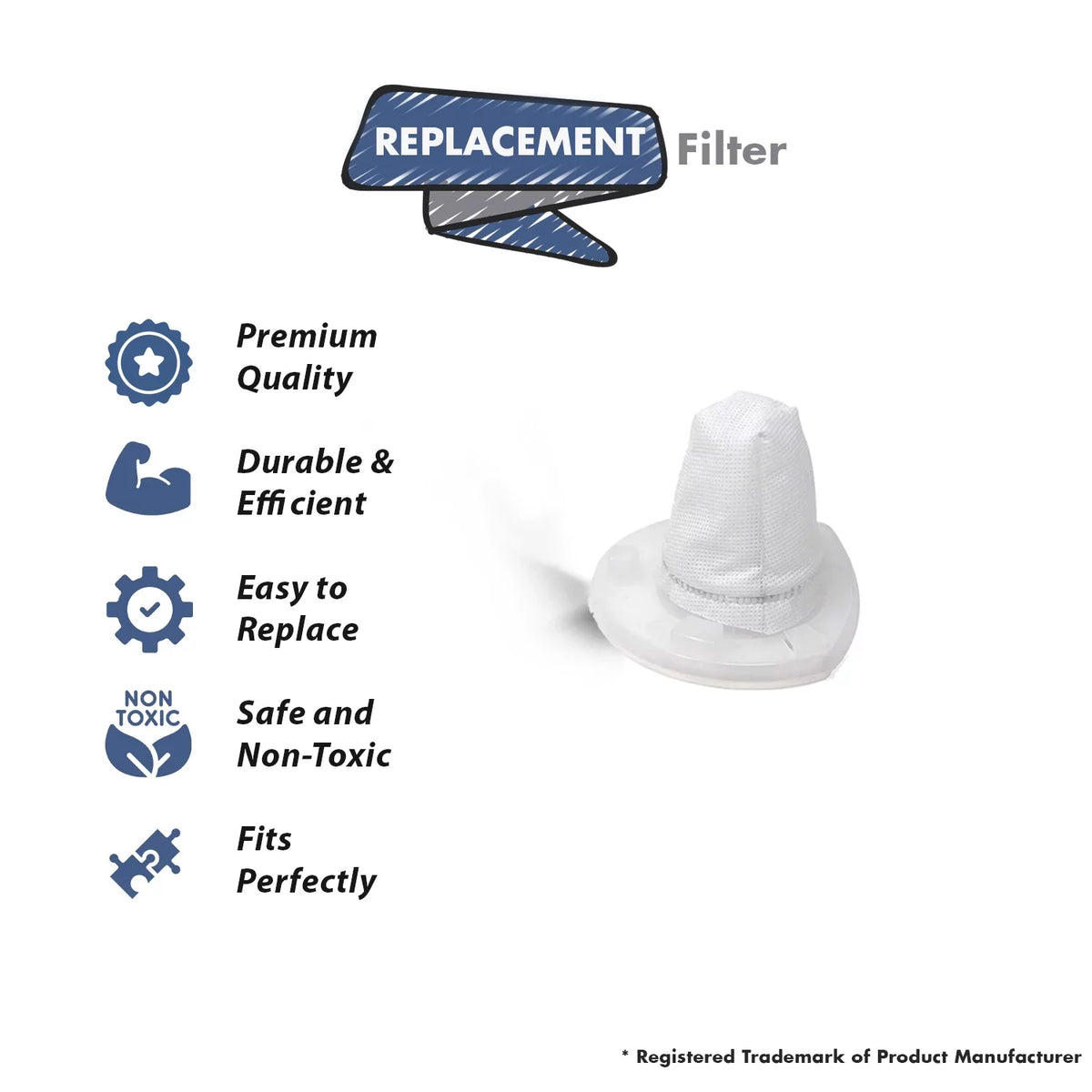 Decker & Filters 10 Vacuums Vacuum Replacement Black Filters for CHV1410L