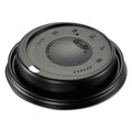Sipper (1000/Carton) Plastic 16ELBLK Dome Cappuccino Dart Black - Lids