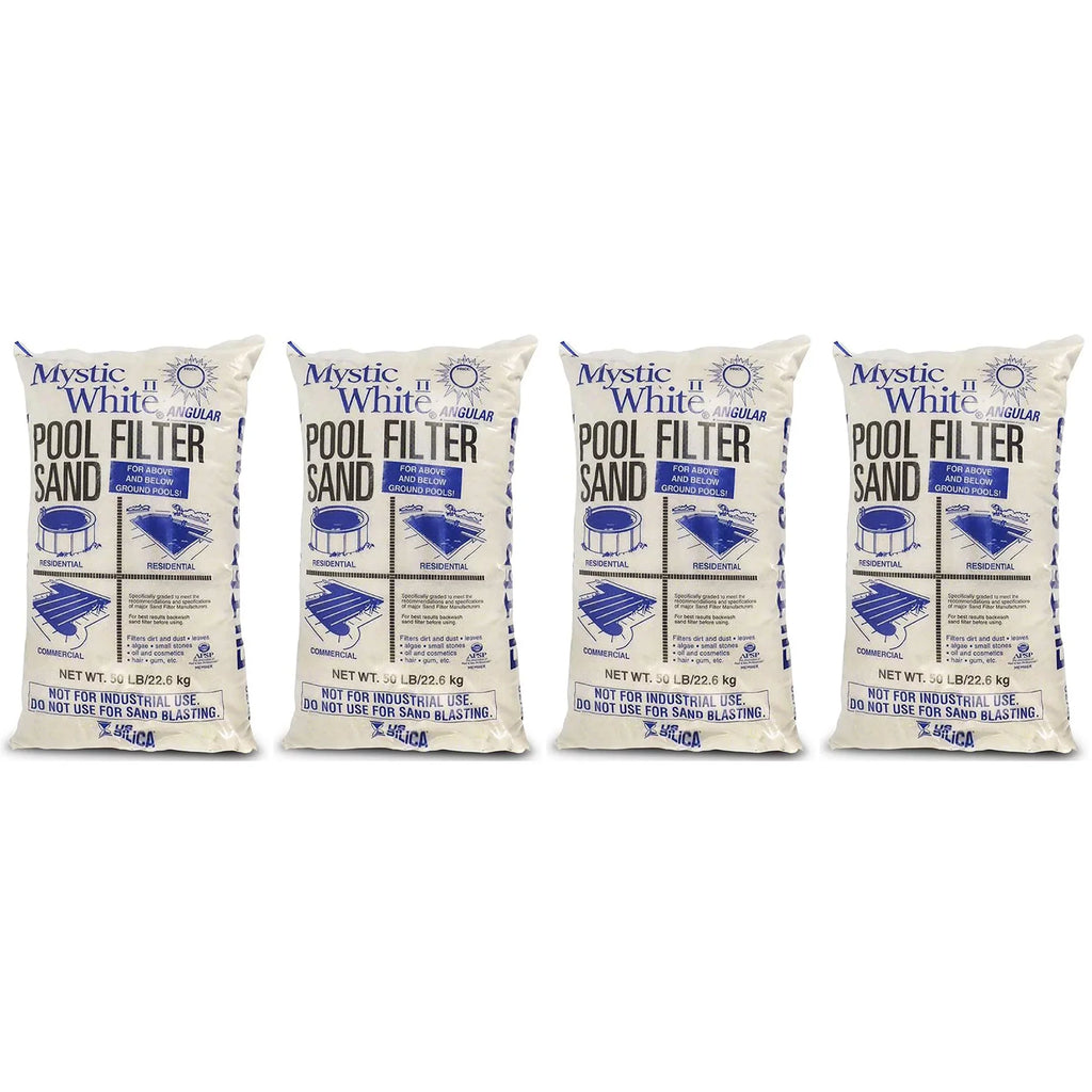 Silica Mystic II Pack) Pool Swimming 50lbs White White Sand, U.S. Filter (4