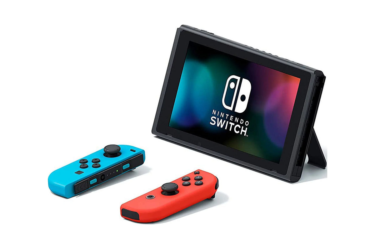 Joy-Con, Mario Bundle: the Wild Nintendo Deluxe of of Membership Neon Kart /The Switch Months Online 8 Nintendo Legend Red Nintendo 32GB Breath Switch and Blue and Console Zelda: Switch 3 with