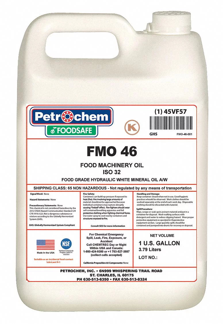 Hydraulic 46-001 Oil,1 FMO 46 Petrochem gal.,Pail,ISO