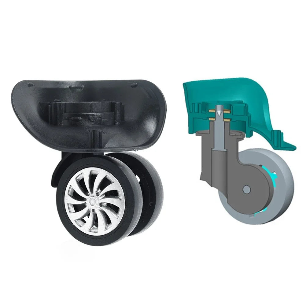 Suitcase Universal Yuri Wheels Luggage Wheel 4 Replacement Swivel Black Set