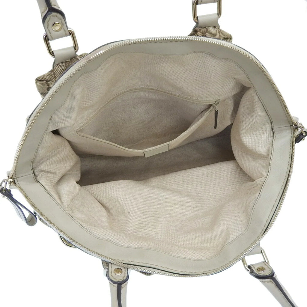 bag Pre-Owned leather canvas GUCCI (Good) Gucci handbag tote 223974 506631 beige GG