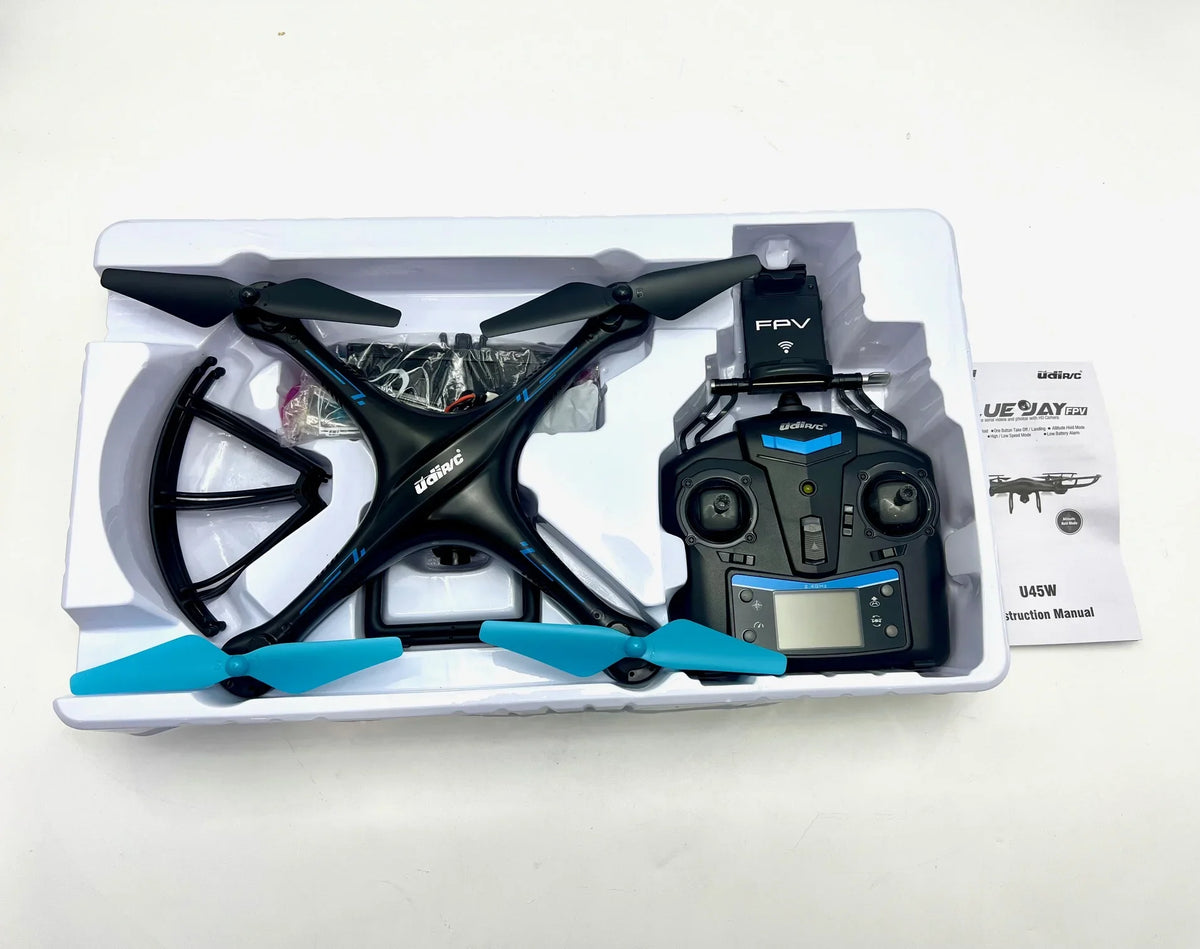 Adults FPV RTF - Quadcopter Camera for U45W Drone Open Force1 VR Box Ready BLACK/BLUE