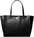 Vita York Court New Spade Regatta Handbag, Black Leather Kate