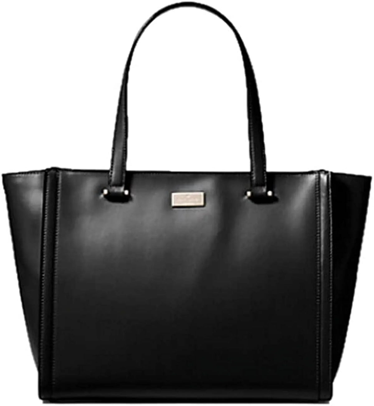 Vita York Court New Spade Regatta Handbag, Black Leather Kate
