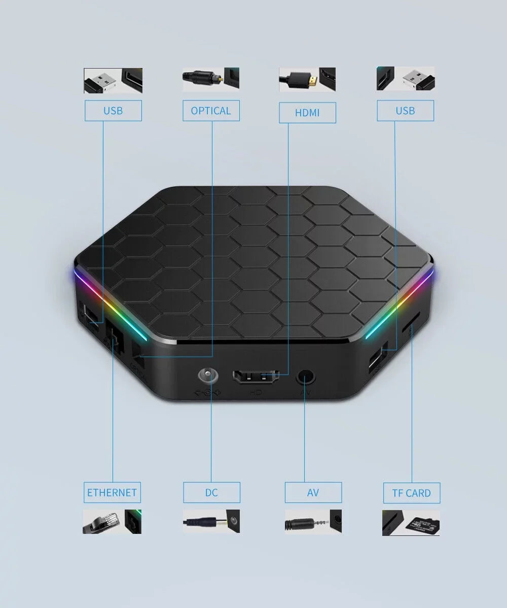 JahyShow Plus 12.0, Player, - 4+128G HD Upgraded TV 6K Stream Android Smart T95Z Box