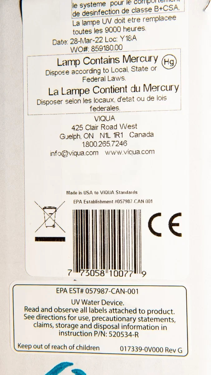 (D4, Systems Lamp D4 Sleeve and Premium) D bundle and D4+, 602810-102 for Model VIQUA