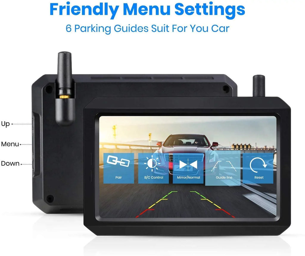 Camper,Trailer Rear Cameras, Camera Dual Digital Camera Channels Camera Waterproof Reverse Car, Trailer Wireless for Kit, View Truck, BackUp RV,