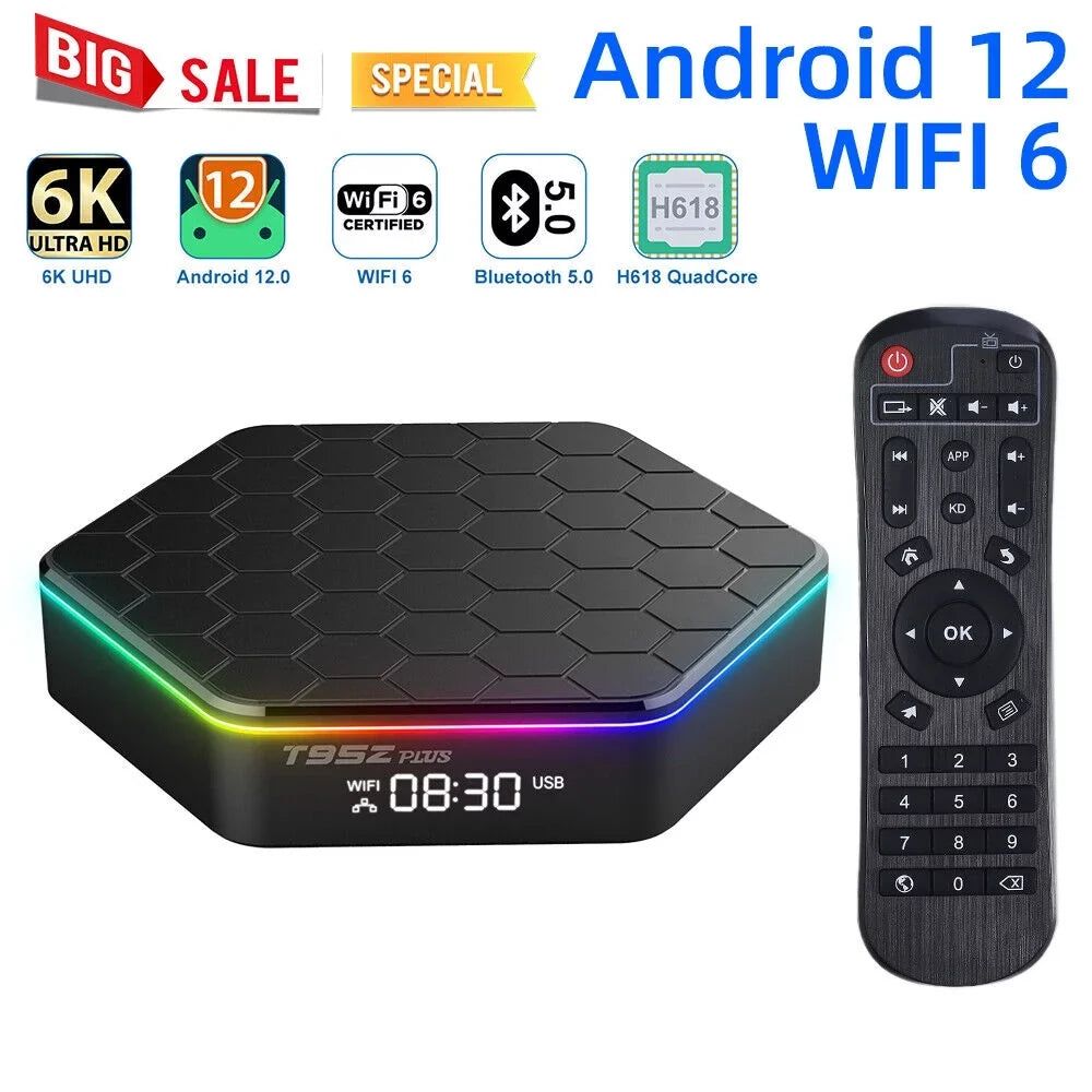 JahyShow Plus 12.0, Player, - 4+128G HD Upgraded TV 6K Stream Android Smart T95Z Box
