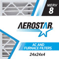 Air Made 24 in Box the x MERV Aerostar USA 24x24x4 of Pleated Filter, 24 6, x 8, 4,