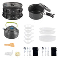 Pan Camping Cooking Aibecy Backpacking Pot Kettle and Cookware Mess Non-Stick and for Kit, with Set
