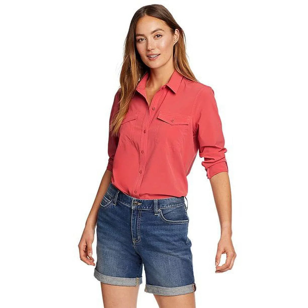 Long Ladies’ Bauer Sleeve 2.0 (red) Size Shirt, Chili Eddie Medium Departure