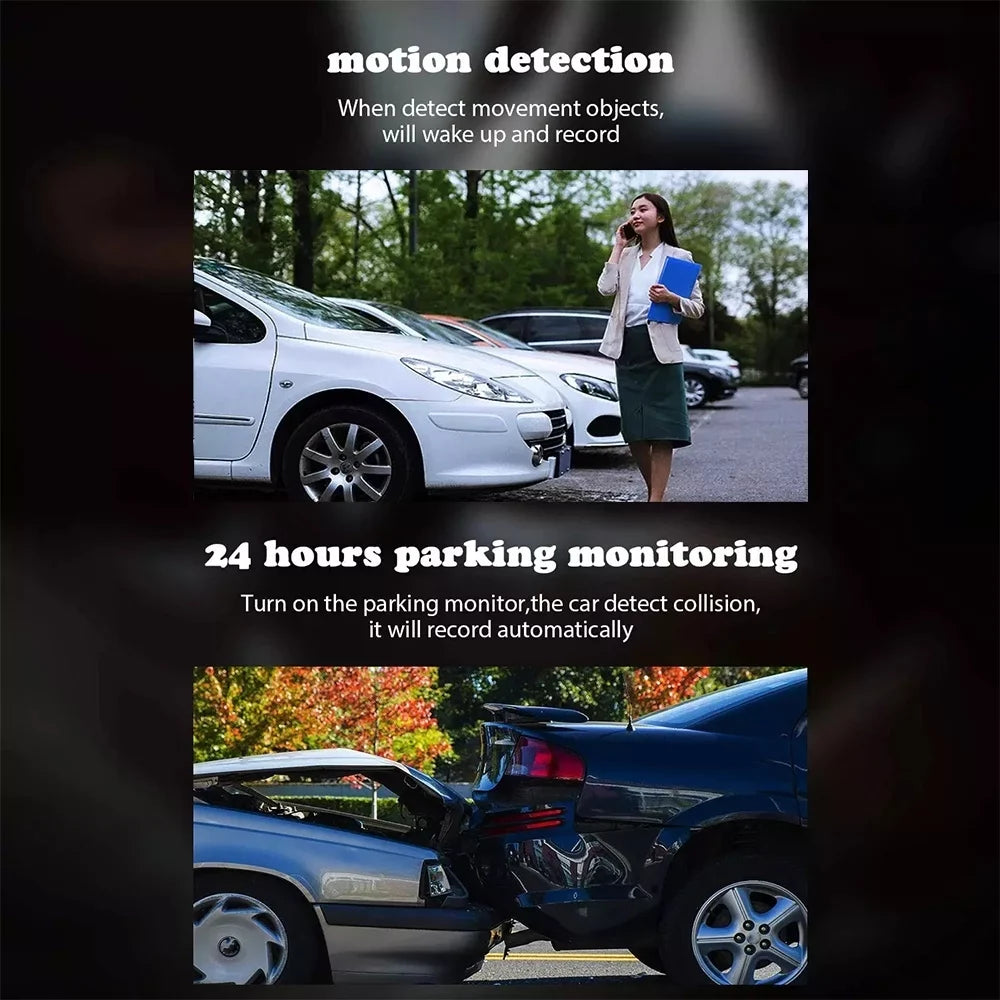 Cam with Car Recording, SOATUTO Front Motion IPS Detection, Dashboard Recorder 1.5in Parking and Driving 2 Dual Locked, Accident Channel Vision, Night 1080P Dash IR Camera Cabin Loop Monitoring,