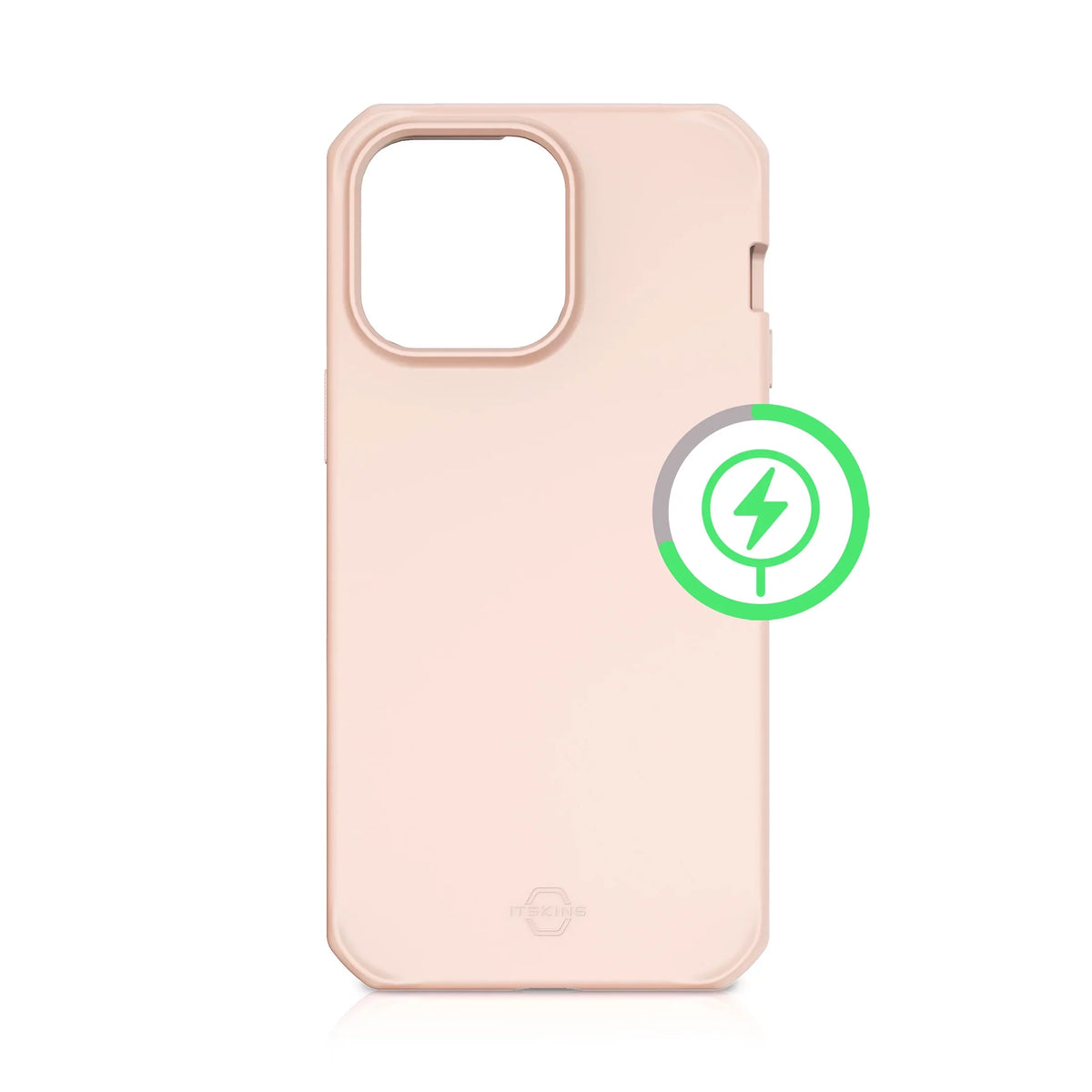 MAGSAFE LIGHT - CASE ITSKINS FOR COMPATIBLE - 14 (6.1") RECYCLED SILK SPECTRUM-R PINK MATERIALS 100% IPHONE SERIES PRO - -