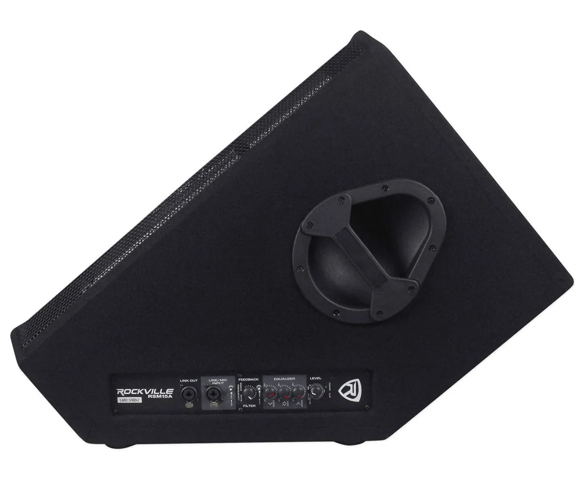 Speaker RSM15A Powered Monitor 15" Stage Watt Floor Rockville 1400 2-Way Active