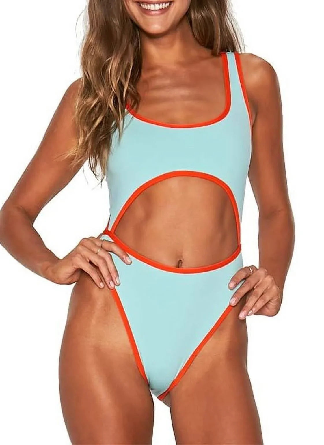 Swimsuit, US One TURQUOISE L*Space LIGHT 12 Out Piece Kira Cut