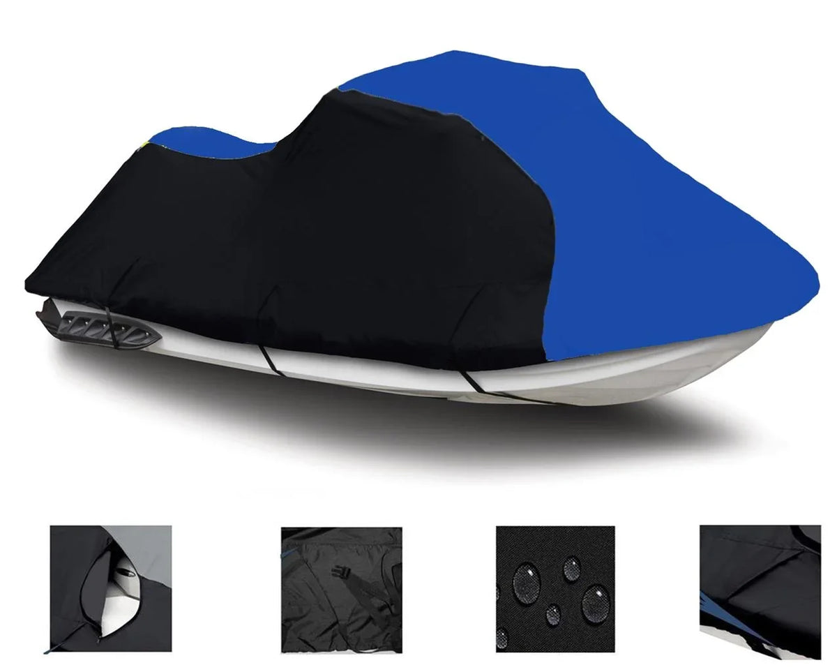 Cover JET Sea-Doo SKI Compatible GTI BLACK BLUE Sea 1996 / for Doo 600D HEAVY-DUTY, PWC Bombardier