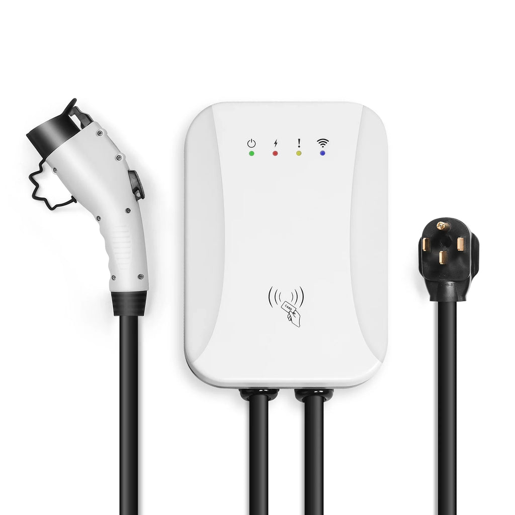 Volt EV Car Portable Amp, Standard SAE Station (40 Charging Indoor/Outdoor ) NEMA 14-50 J1772 NEMA Vehicle ft Level 25 Charger Charging Charger with 2 Plug Cable, 240 Electric 14-50