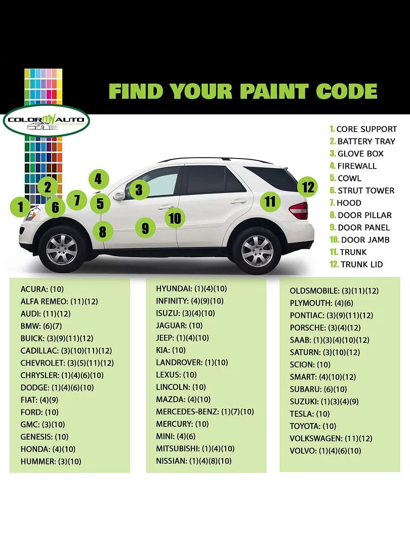 A6 Audi Clear Coat Coat & Ibis White Aerosol Base T9PA for 2007-18