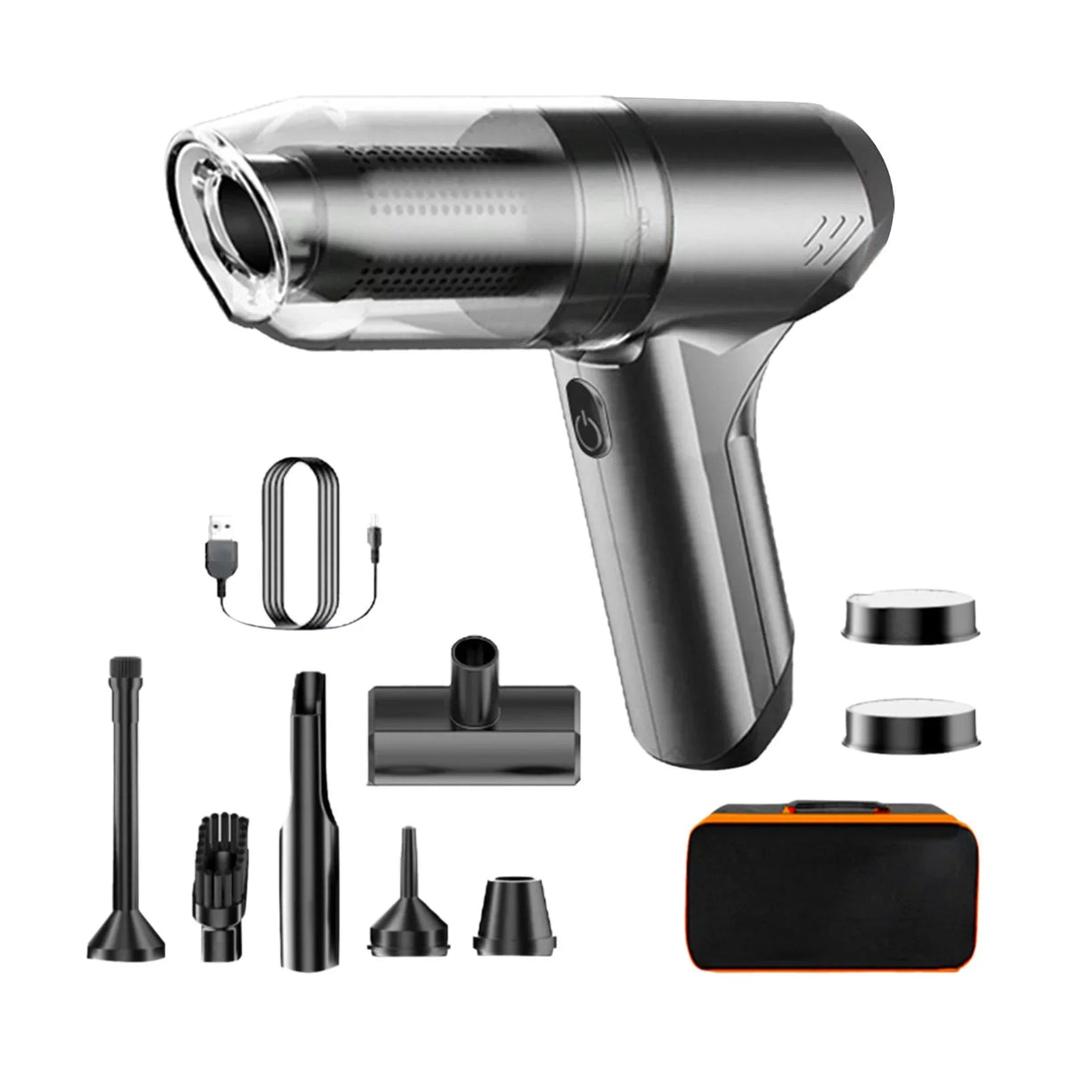 Storage gray Brush with with Floor Cordless with Portable bag Compact Bag Vacuum Handheld