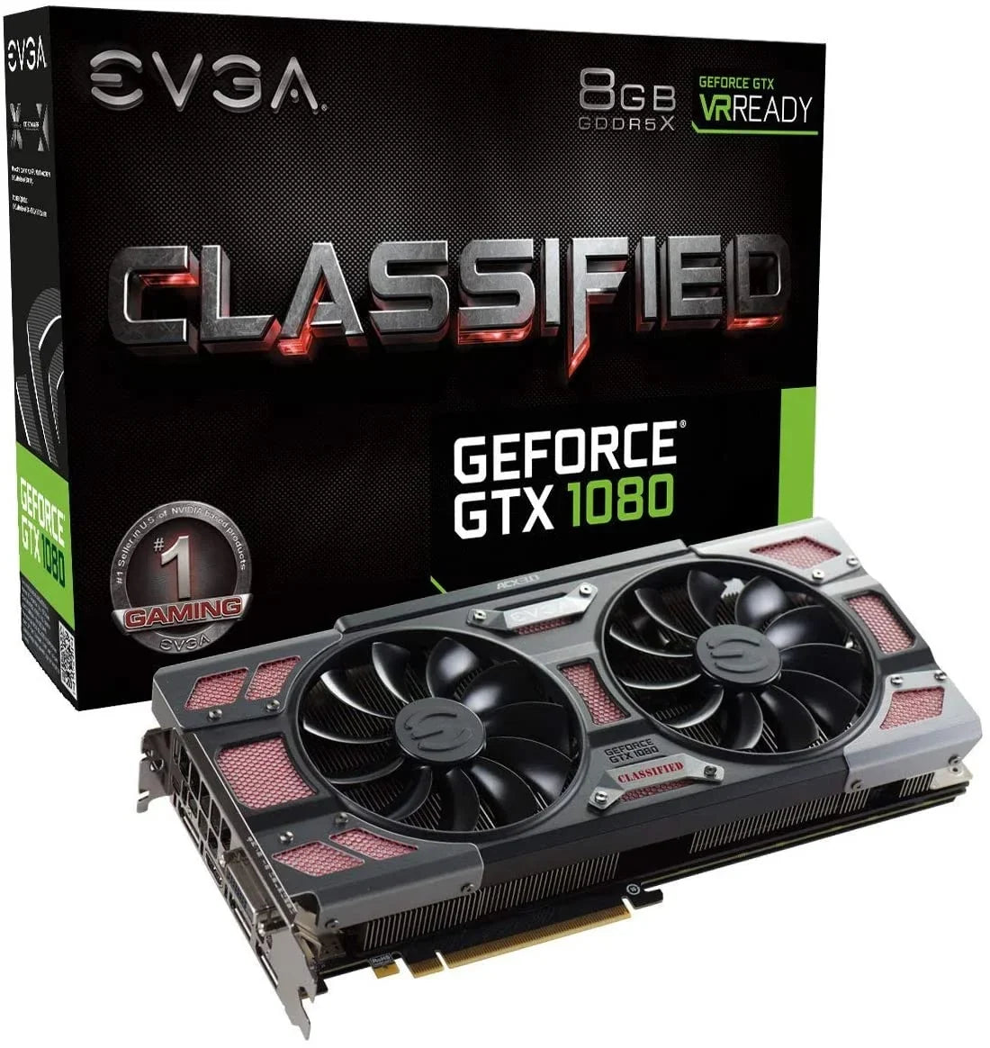 GAMING (PXOC) Phases 3.0 LED DX12 GTX EVGA Power Double 8GB ACX 14 CLASSIFIED 1080 RGB 08G-P4-6386-KR 10 OSD GeForce Card GDDR5X Fan Video CM BIOS Support Graphics