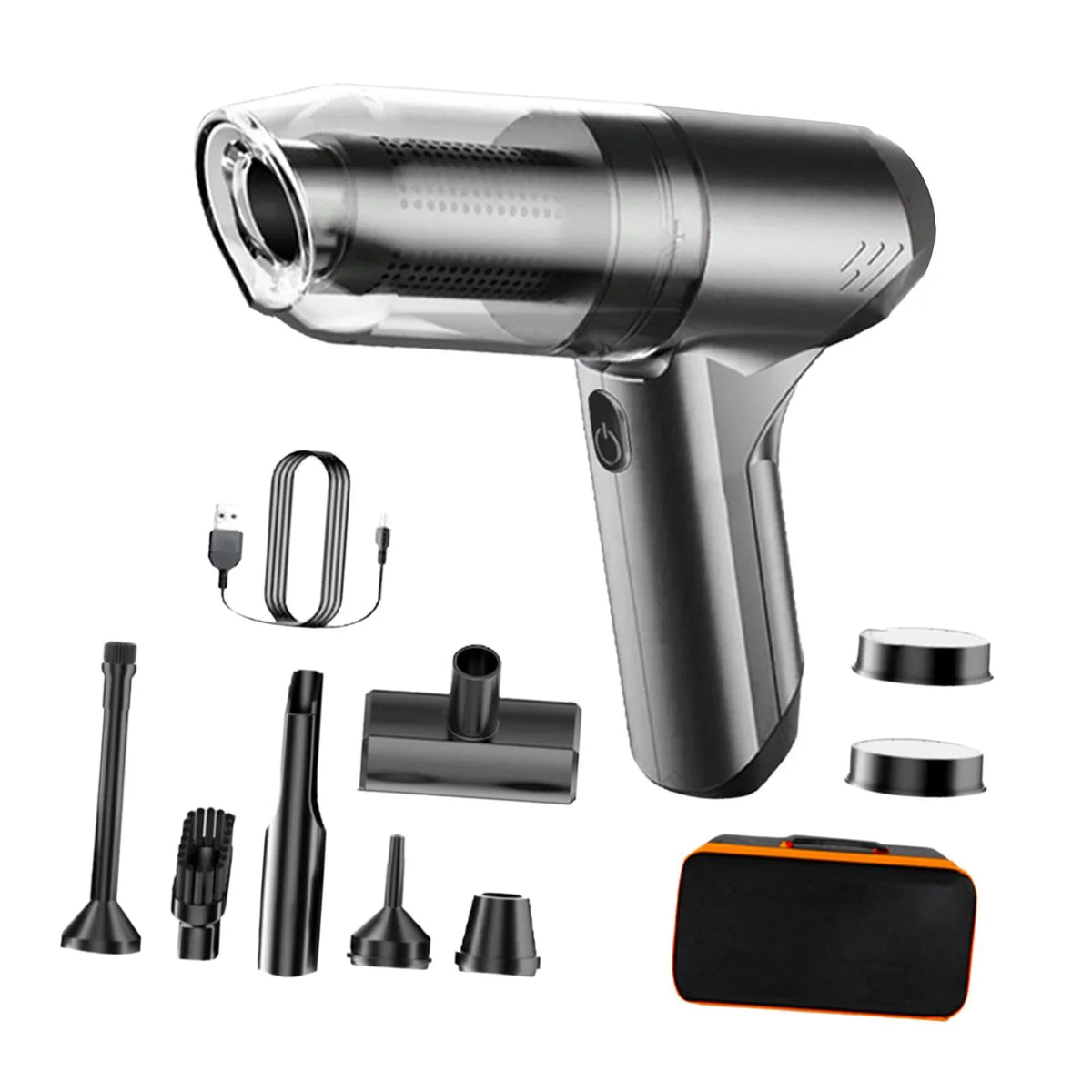 Storage gray Brush with with Floor Cordless with Portable bag Compact Bag Vacuum Handheld