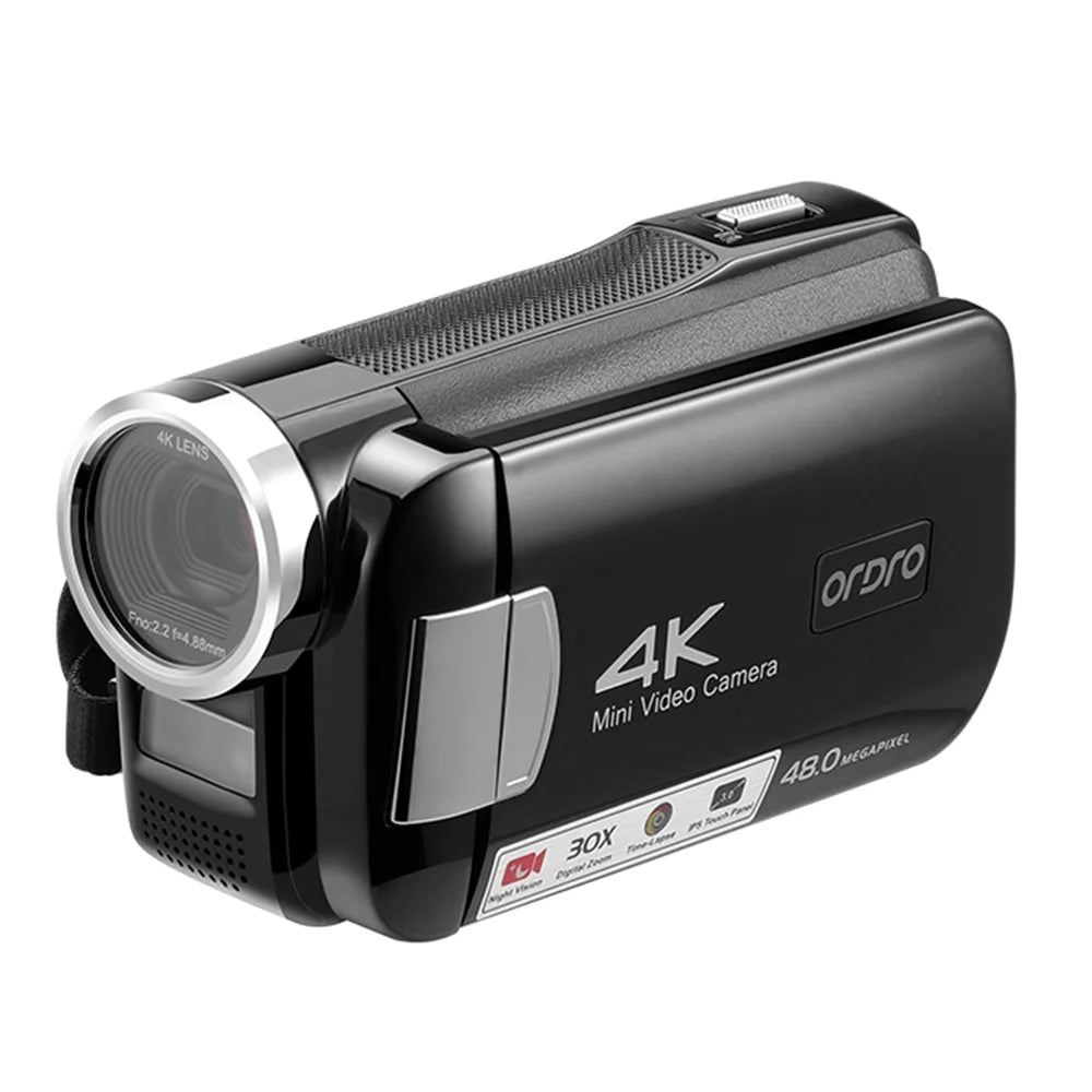 Vision Inch 48MP Camcorder Digital IPS Digital Carry AC2 Video Remote 30X with 4K DV 3.0 Night Bag Zoom IR Touchscreen Recorder Andoer Battery Control