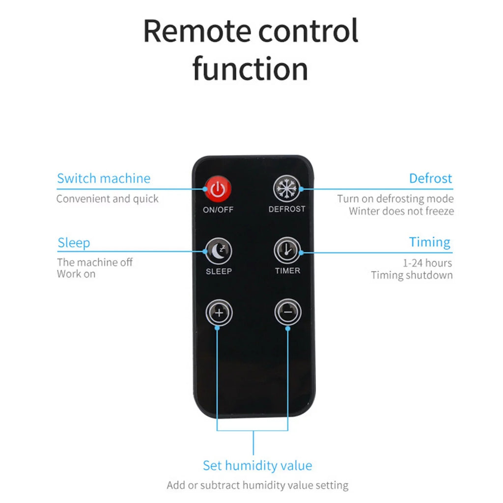 Absorber Home Dehumidifier Control Mini Dryer with Air 500ml Remote Portable Fichiouy White Mute Moisture