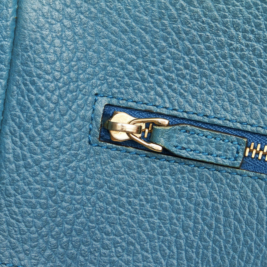 Swing Tote Blue Calf Women Bag Authenticated Leather Pre-Owned Medium (Good) Gucci