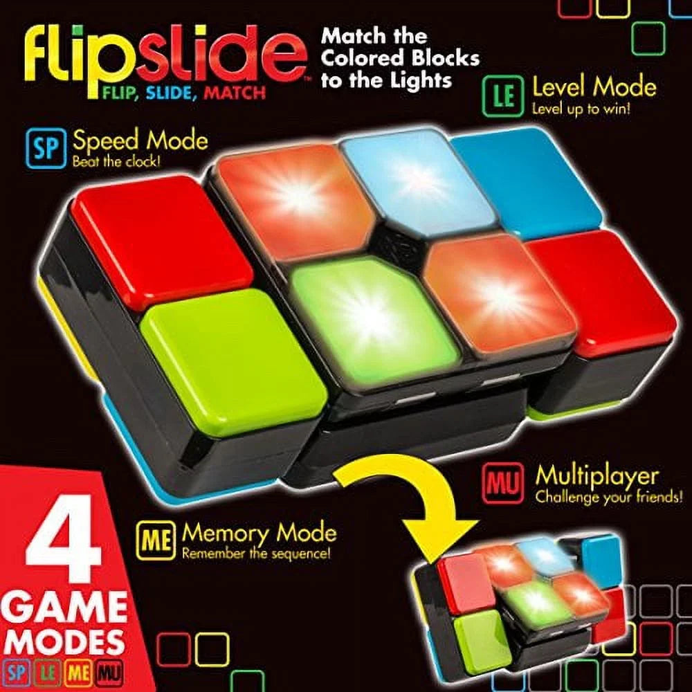 The Clock Match To Multiplayer Handheld Beat Game - Slide, And Game, Modes Flip, Fun - Electronic Game Colors | The 4 Flipslide