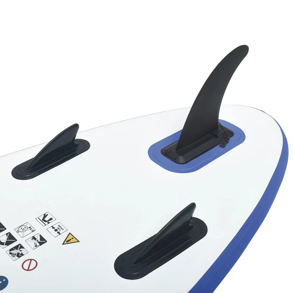 Paddle White Board Blue and SUP Set Stand Inflatable Surfboard Up