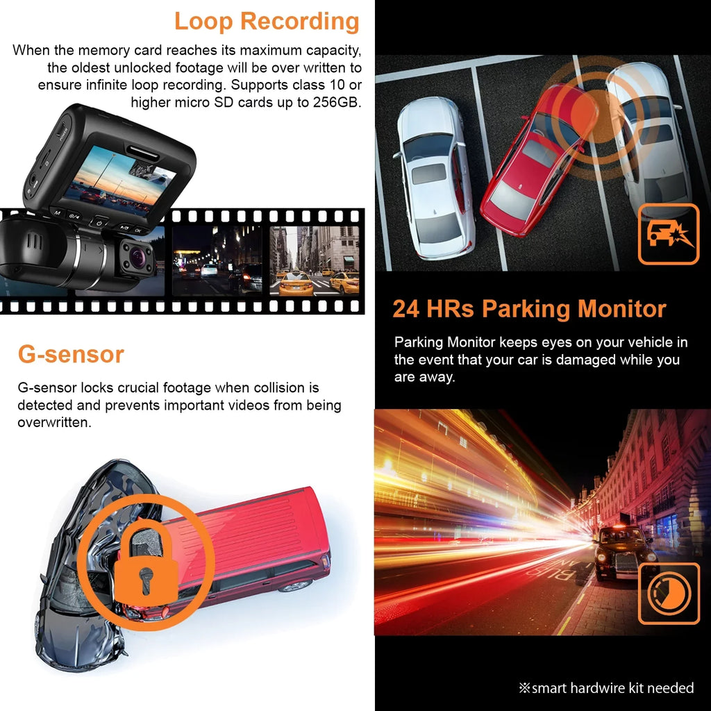 Cam 1080P+1080P+1080P Dash 3-Channel S1 Rexing