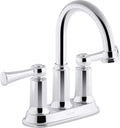 Kohler Sink Aderlee Center-Set Bathroom Polished 1.2GPM Chrome Faucet,