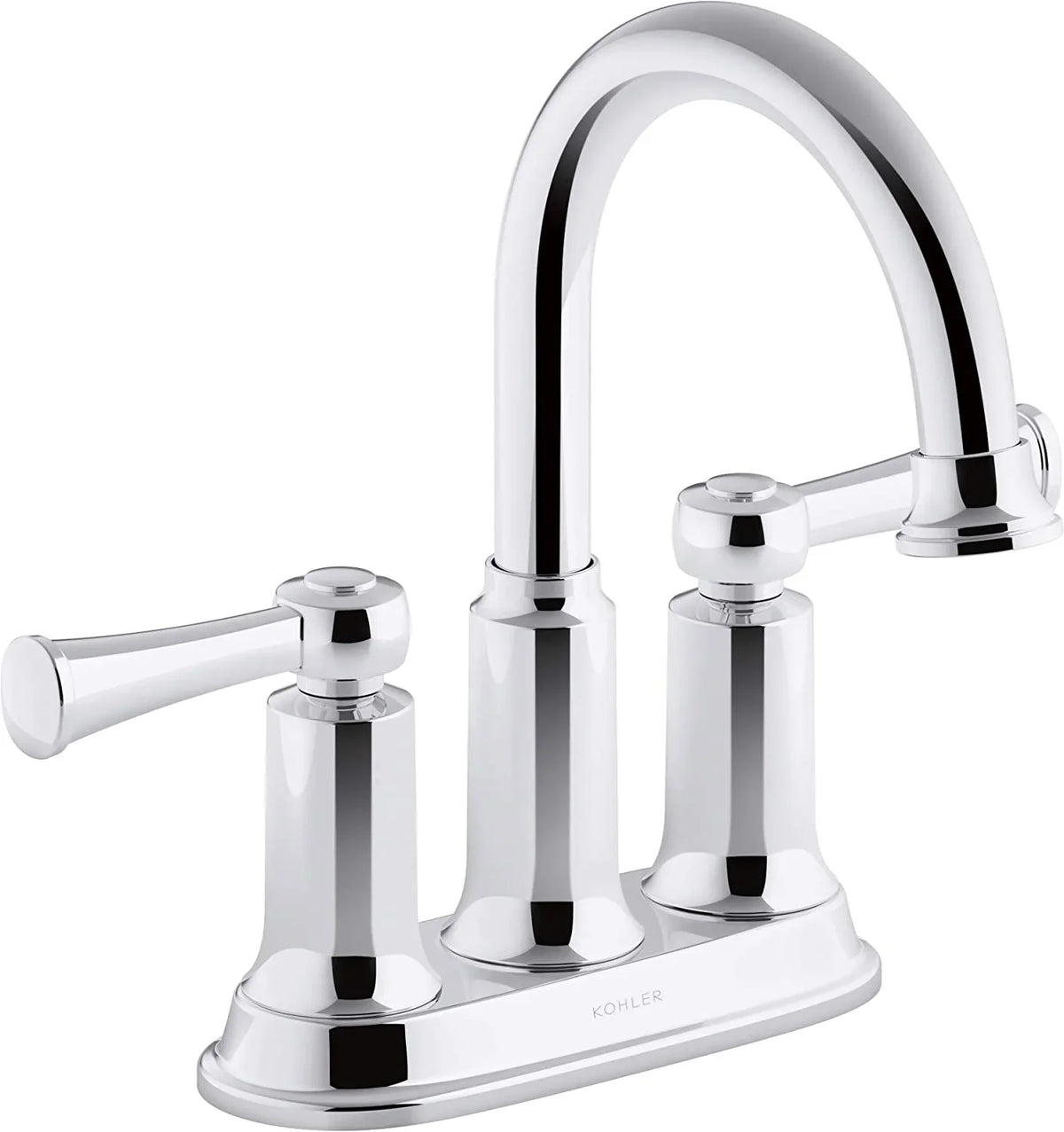 Kohler Sink Aderlee Center-Set Bathroom Polished 1.2GPM Chrome Faucet,