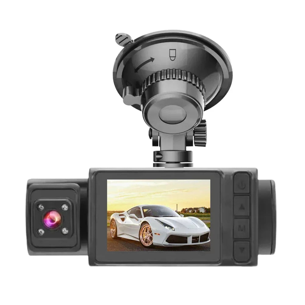 Recorder Car Recorder 2in Driving Anself 3 Cameras Multi-Language Car Dash Cam Clear Recording Mirror Auto Video Rearview Safety Car