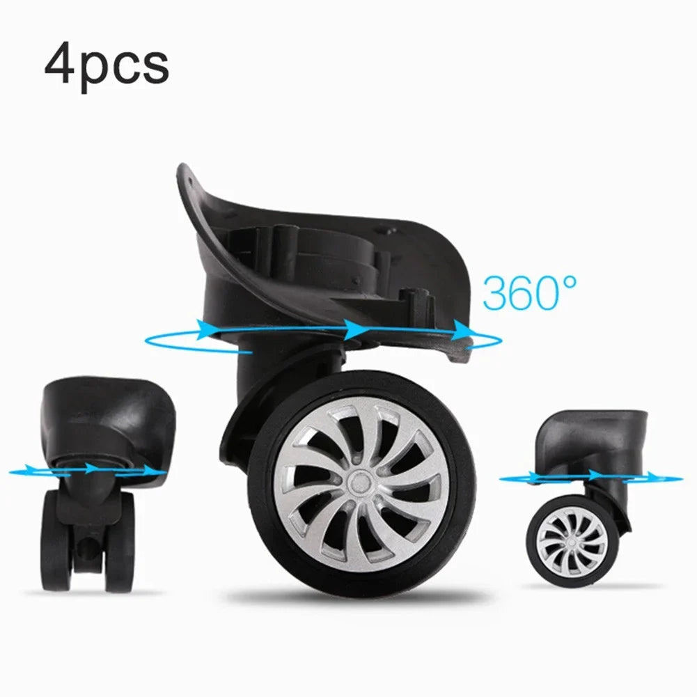 Suitcase Universal Yuri Wheels Luggage Wheel 4 Replacement Swivel Black Set