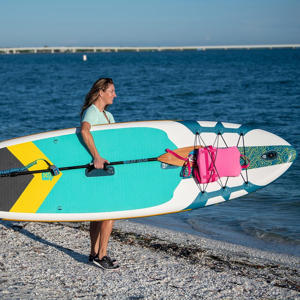 Package, Cruiser White/Blue Glove Stand Body Board Up Paddle Inflatable