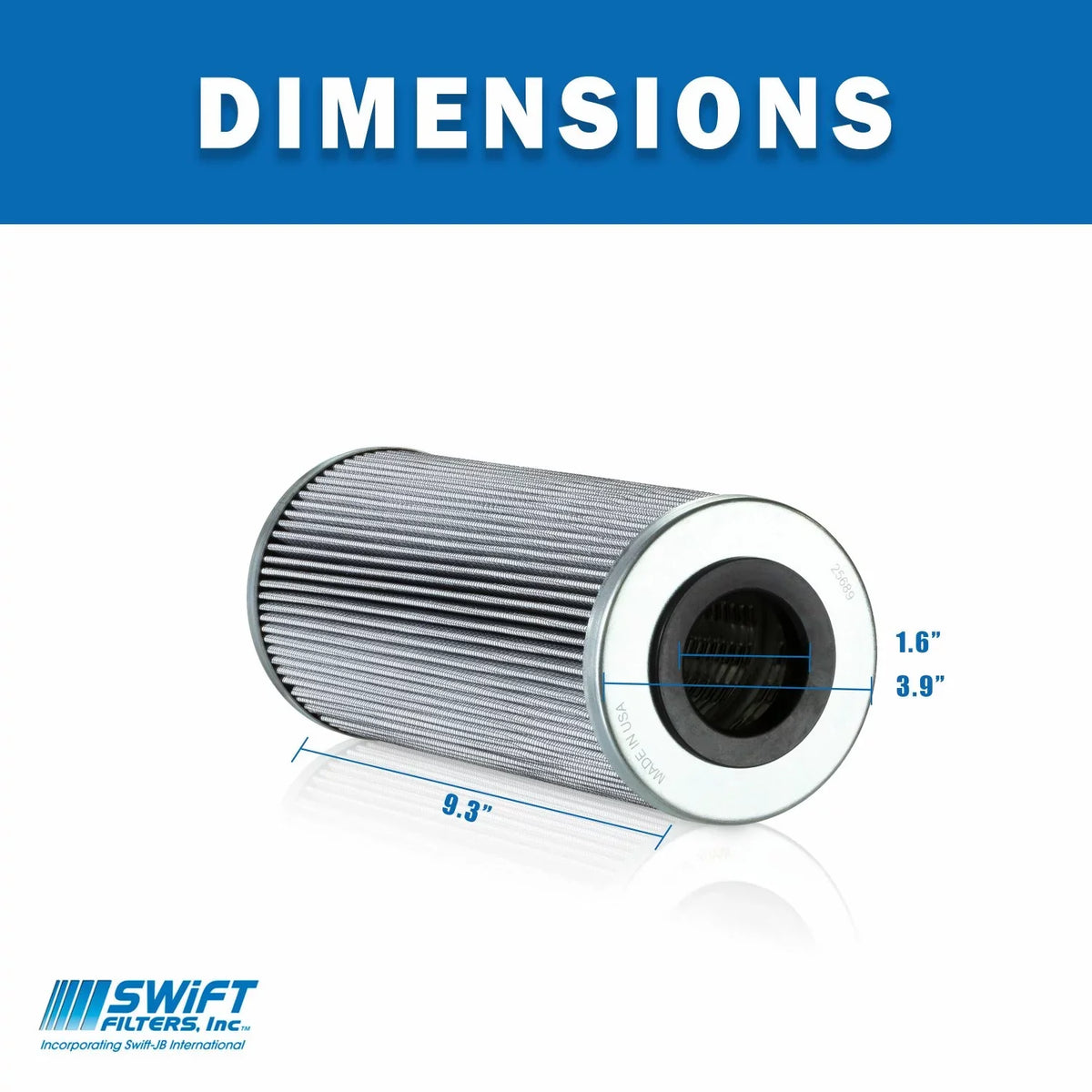Direct 3 Micron FLEETGUARD Microglass for Cartridge Element Interchange Filter HF6109