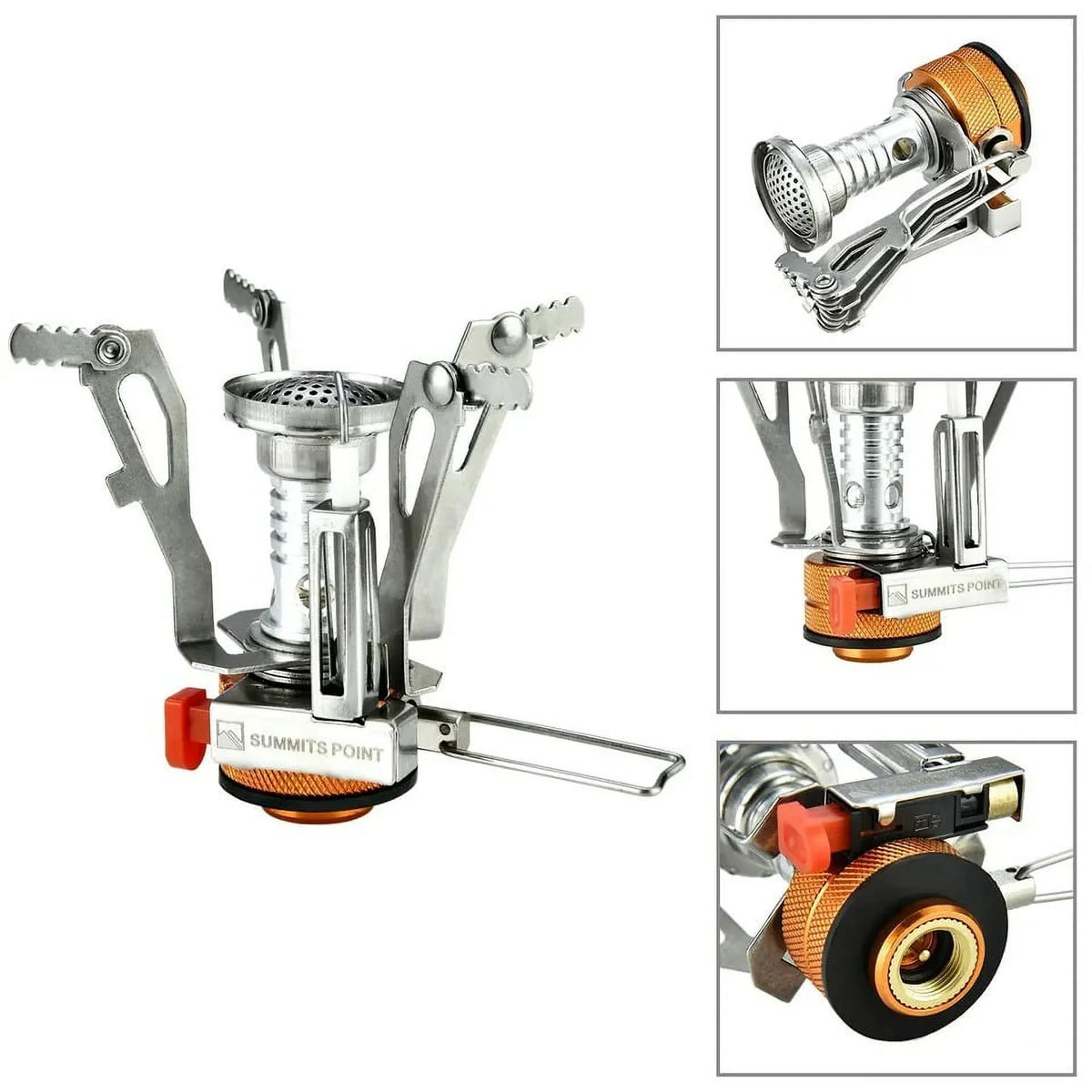 Stoves Adjustable with Stove Camping Ignition Piezo Backpacking 2 Valve Portable