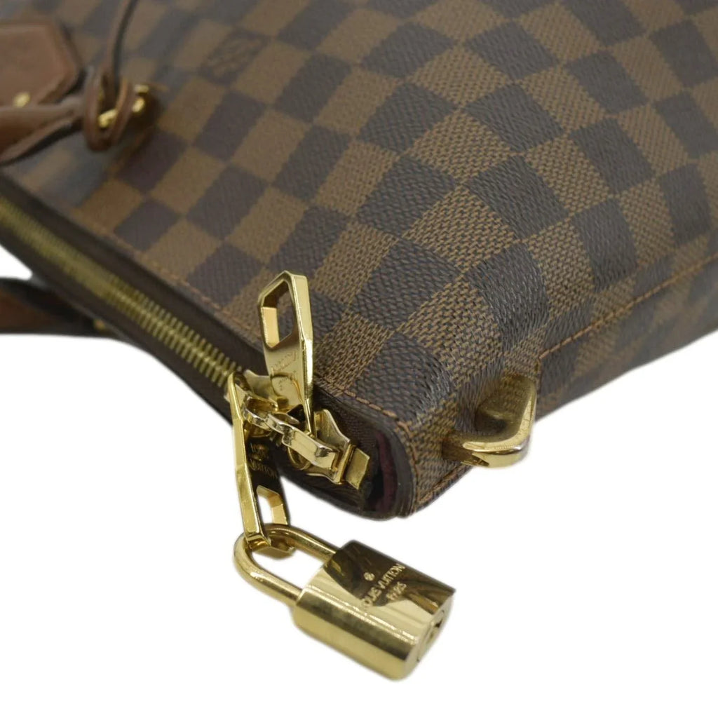 Ebene Bag Pre-owned LOUIS Tote Damier VUITTON Brown Belmont