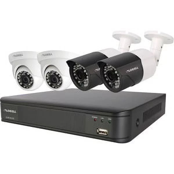 Camera Security Weatherproof Digital Megapixel Lorell System 5 Video Recorder,